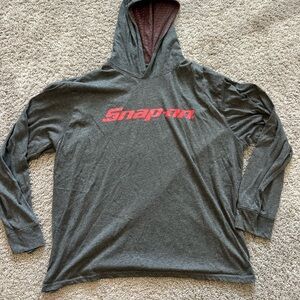 Snap-On Dark Gray Hoodie with Red Logo